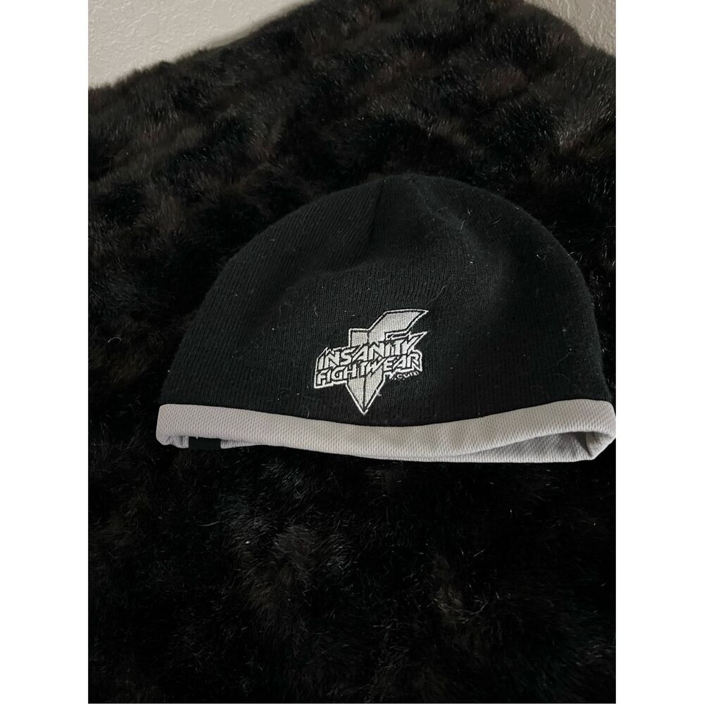 Insanity Fightwear black beanie hat MMA osfm